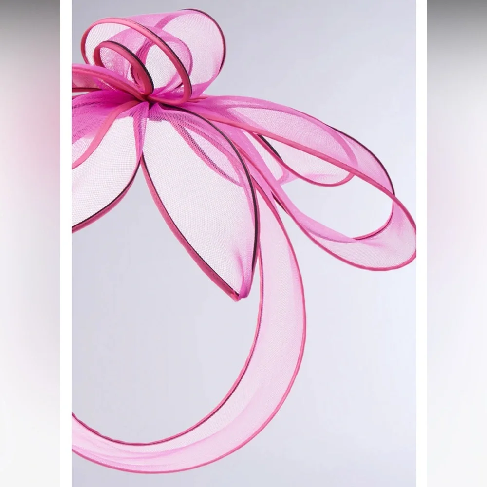 AKIRA Pink Statement Bow Fascinator Hat